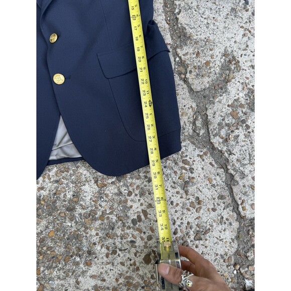 Polo University Club Ralph Lauren Navy Wool Blazer Gold Buttons 38 S Nice! - Picture 4 of 8
